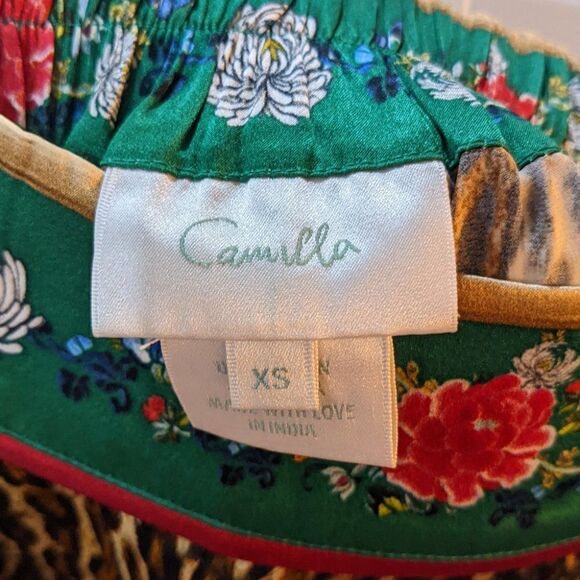 CAMILLA | Jewel of Jupiter Silk Wide-leg Trousers - Picture 10 of 16